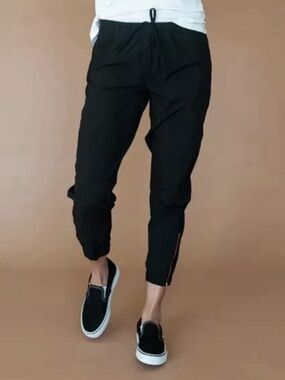 Albion Black Drawstring Jogger Pants Size XS